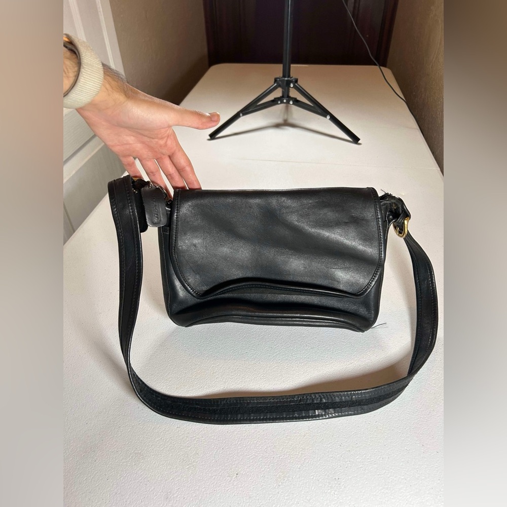 Coach Black Leather Shoulder Bag